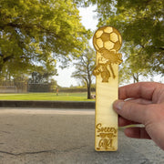 Bookmark - Soccer Girl - Birch wood