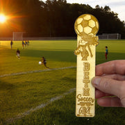 Bookmark - PERSONALIZED Soccer Girl - Birch wood