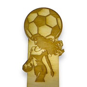 Bookmark - Soccer Girl - Birch wood