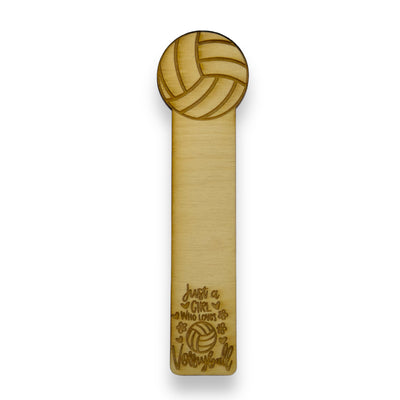 Bookmark - Just a girl who loves volleyball - Birch wood