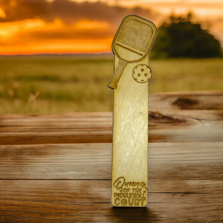 Bookmark - Queen of the Pickleball Court - Birch wood