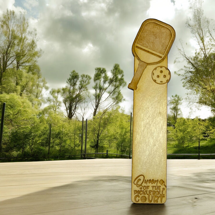 Bookmark - Queen of the Pickleball Court - Birch wood