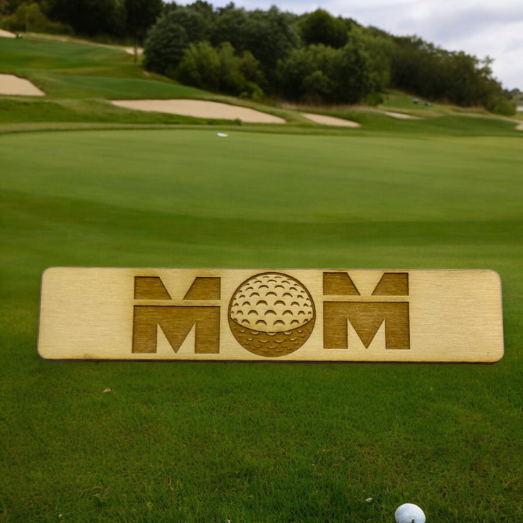 Bookmark - Golf Mom - Birch wood