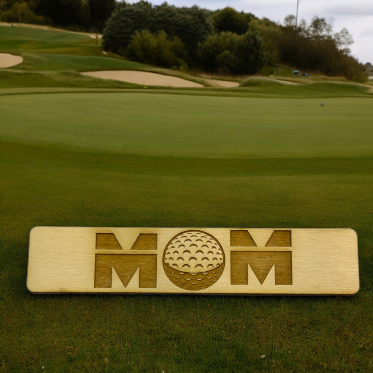 Bookmark - Golf Mom - Birch wood