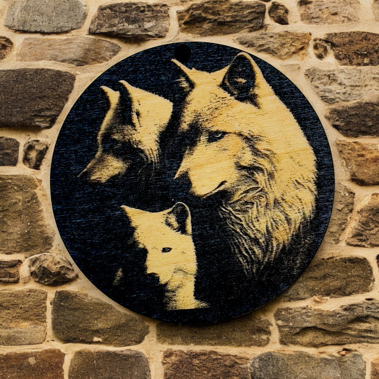 Ornament - Black - Wolf Pack