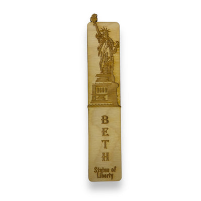 Bookmark - PERSONALIZED Statue Of Liberty - Birch wood