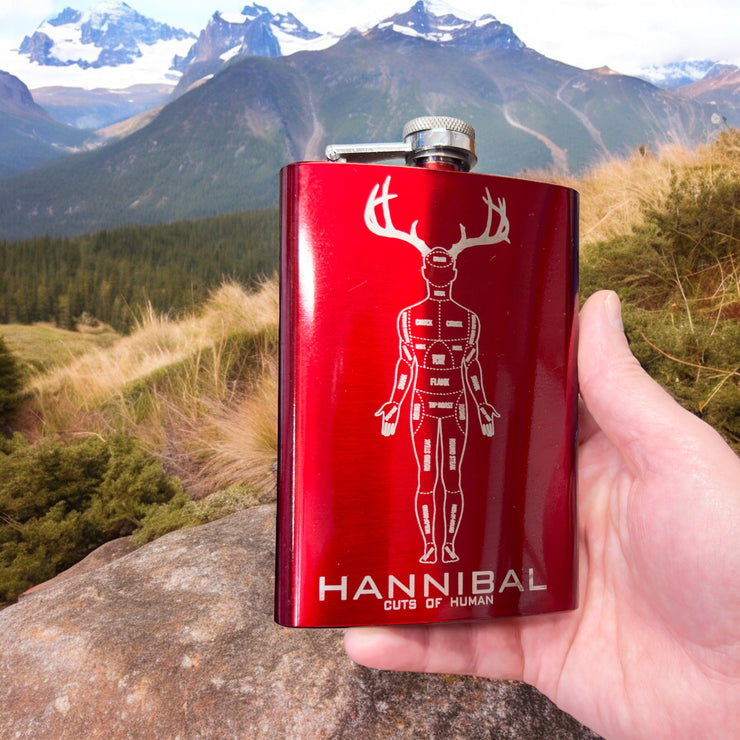 8oz RED Hannibal Flask