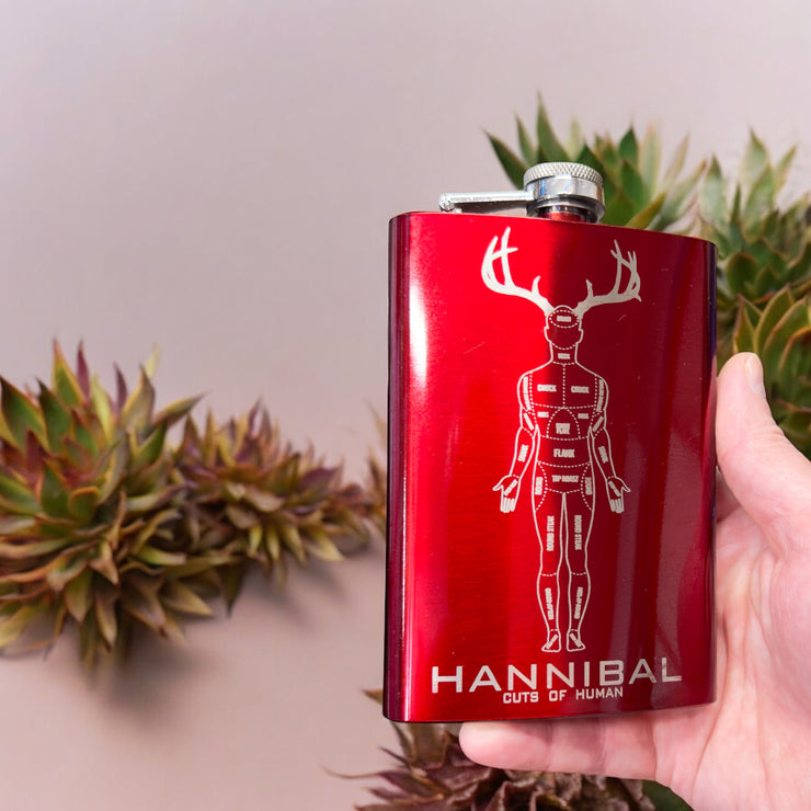 8oz RED Hannibal Flask