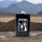 8oz BLACK Never Tell Me the Odds Flask