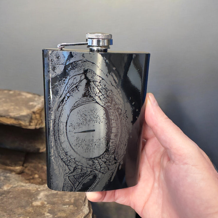 8oz Dragon Eye Black Flask