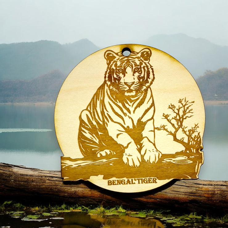 Ornament - Bengal Tiger Raw Wood