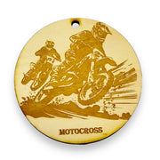 Ornament - Motocross Raw Wood Motorcycle racing backwoods