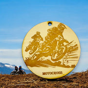 Ornament - Motocross Raw Wood Motorcycle racing backwoods