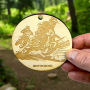 Ornament - Motocross Raw Wood Motorcycle racing backwoods