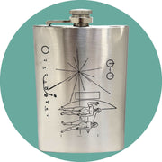 8oz Pioneer Message Stainless Steel Flask