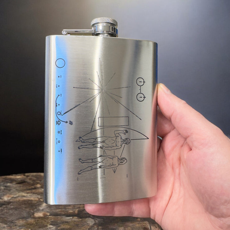 8oz Pioneer Message Stainless Steel Flask