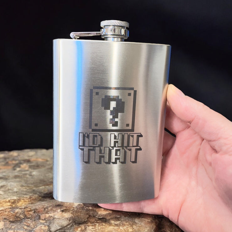 8oz I'd Hit That Stainless Steel Flask