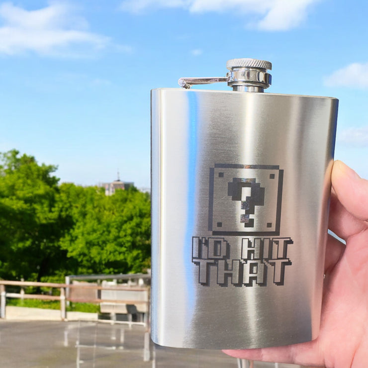 8oz I'd Hit That Stainless Steel Flask