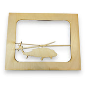 Helicopter Photo Frame Insert - Baltic Birch (FRAME NOT INCLUDED)