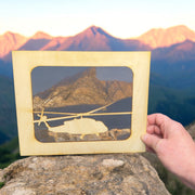 Helicopter Photo Frame Insert - Baltic Birch (FRAME NOT INCLUDED)