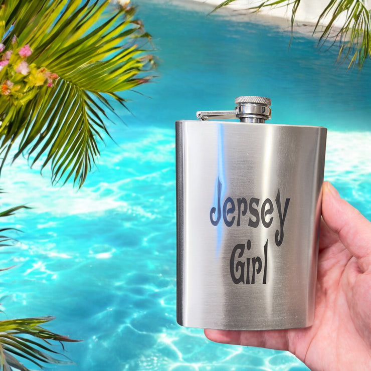 8oz Jersey Girl Stainless Steel Flask