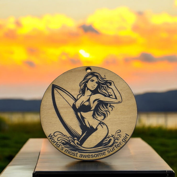 Ornament - World's most awesome surfer Girl