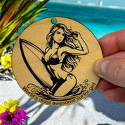 Ornament - World's most awesome surfer Girl