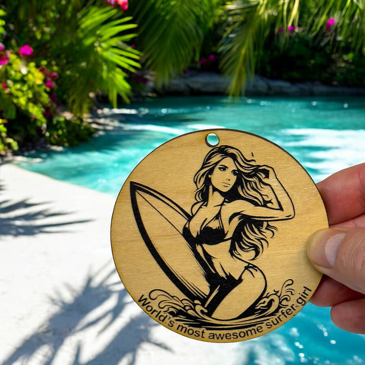 Ornament - World's most awesome surfer Girl