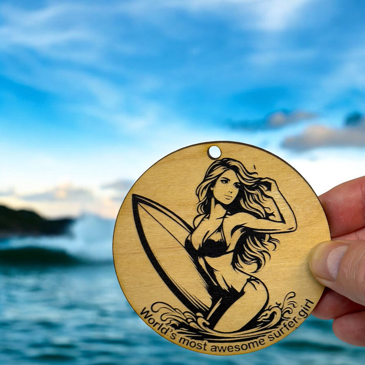 Ornament - World's most awesome surfer Girl