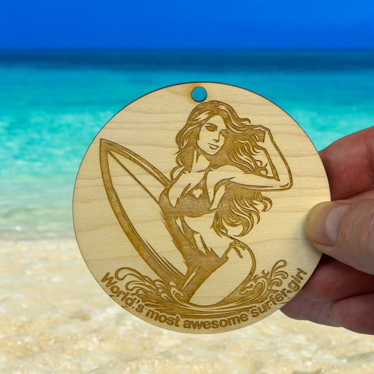 Ornament - World's most awesome surfer Girl