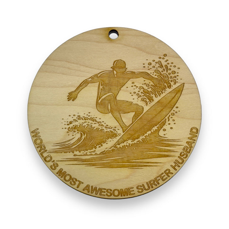 Ornament - World's most awesome surfer Husband