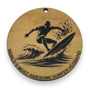 Ornament - World's most awesome surfer Husband