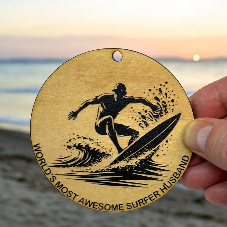 Ornament - World's most awesome surfer Husband