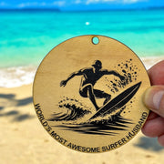 Ornament - World's most awesome surfer Husband