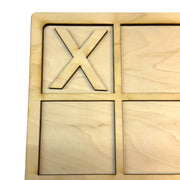 GAME - CUSTOM - Safari Tic Tac Toe - Raw Wood Board Game - Great for traveling