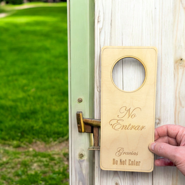 Door Hanger - Spanish Language - No Entrar - Do not Enter - 9x4