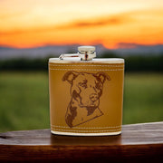 6oz Pitbull Leather Flask