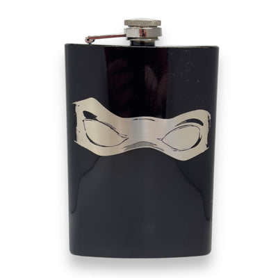 8oz BLACK Ninja Mask Flask