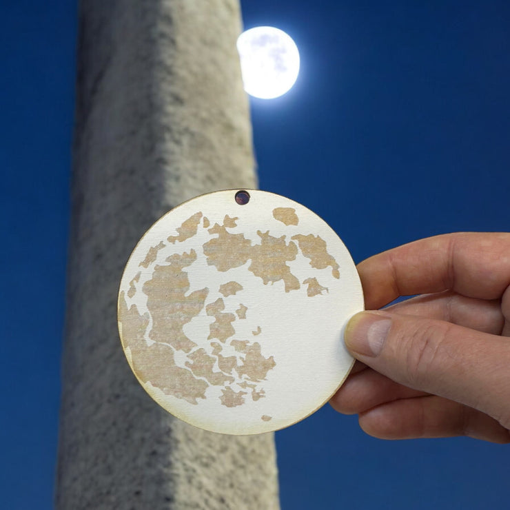 Ornament - WHITE - Moon Luna