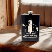 8oz BLACK Children of the Night Flask