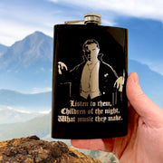 8oz BLACK Children of the Night Flask