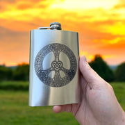 8oz Celtic Love and Peace Stainless Steel Flask