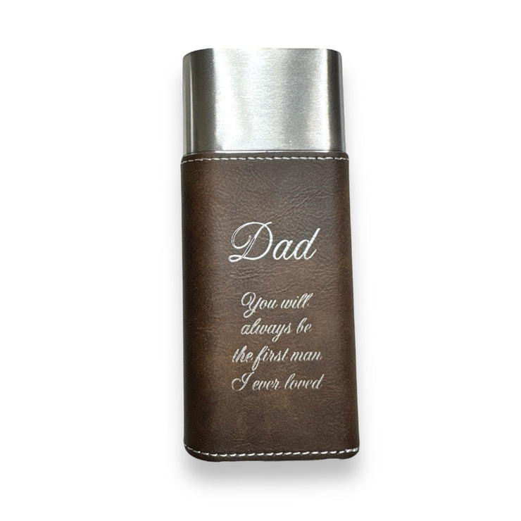 Cigar Case with Cutter - Dad you will always be the first man Leatherette