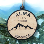 Ornament - Black - Alma Colorado elevation 10700 feet