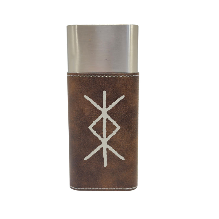 Cigar Case with Cutter - Viking Protection Rune Leather