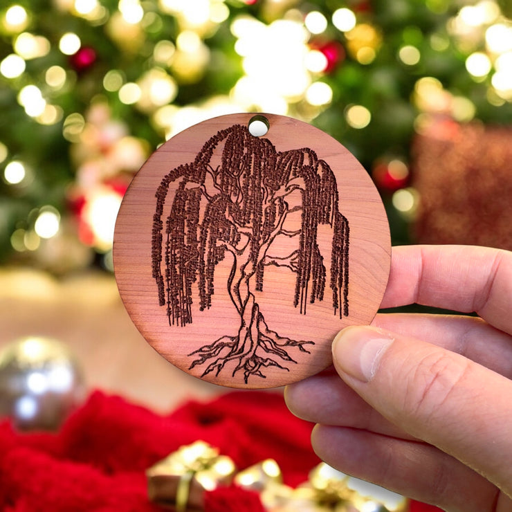 Weeping Willow - Cedar Ornament