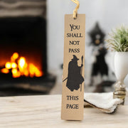 Bookmark - LEATHER - You Shall not Pass this Page