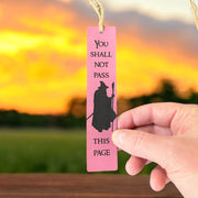 Bookmark - LEATHER - You Shall not Pass this Page