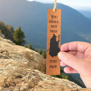 Bookmark - LEATHER - You Shall not Pass this Page