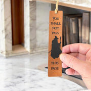 Bookmark - LEATHER - You Shall not Pass this Page